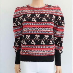 Ulla Johnson Mixte Nona Fair Isle Print Sweater Size‎ P
